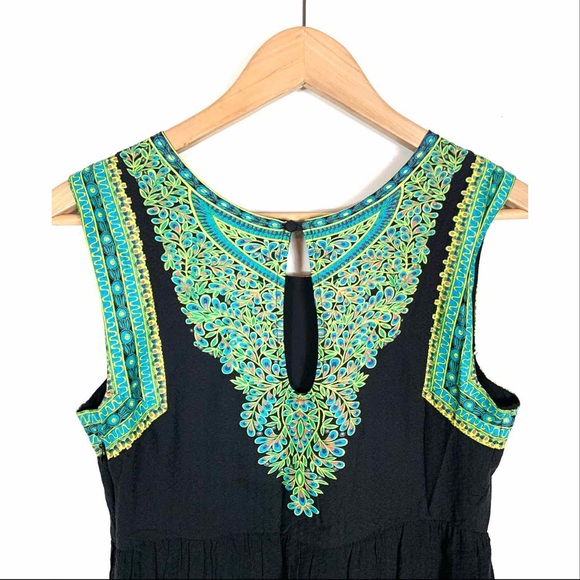 Free People Dress Black Filigree Paint Medium - Picture 6 of 10